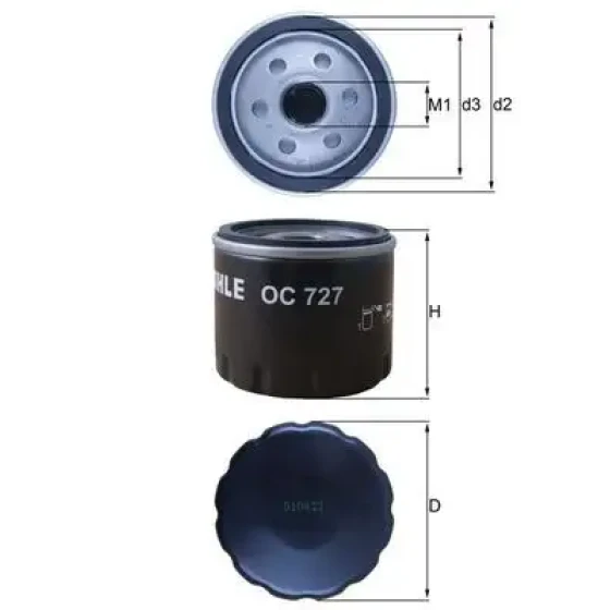 Mahle Yağ Filtresi – OC727 ürün görseli