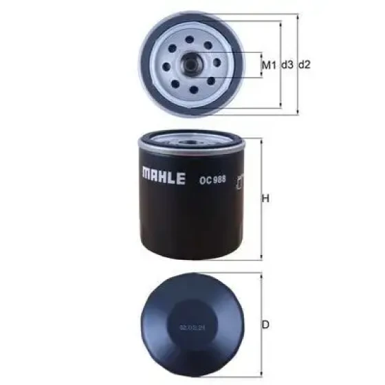 Mahle Yağ Filtresi – OC988 ürün görseli