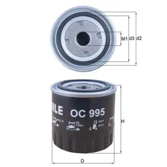 Mahle Yağ Filtresi – OC995 ürün görseli