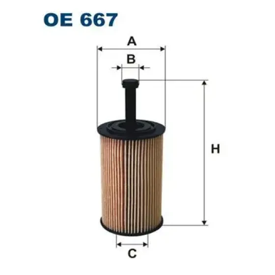 Filtron Yağ Filtresi – OE667/6 ürün görseli