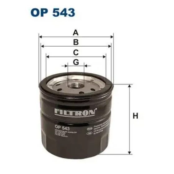 Filtron Yağ Filtresi – OP543/1 ürün görseli