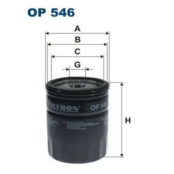 Filtron Yağ Filtresi – OP546/2 / OEM 2193141 ürün görseli