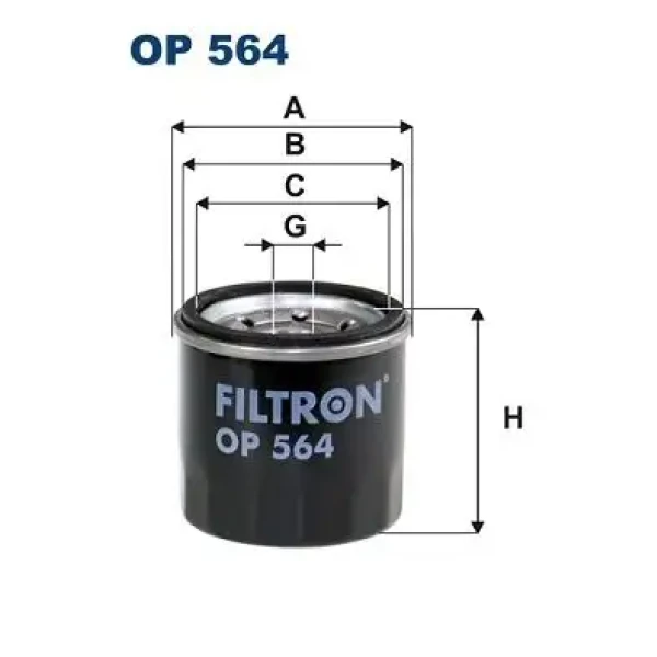 Filtron Yağ Filtresi – OP564/1 / OEM 96475855