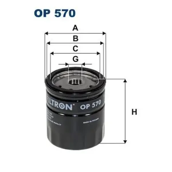 Filtron Yağ Filtresi – OP570/1