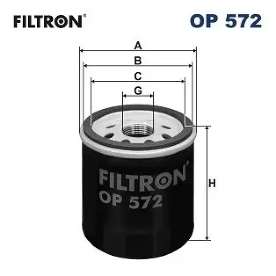 Filtron Yağ Filtresi – OP572 ürün görseli