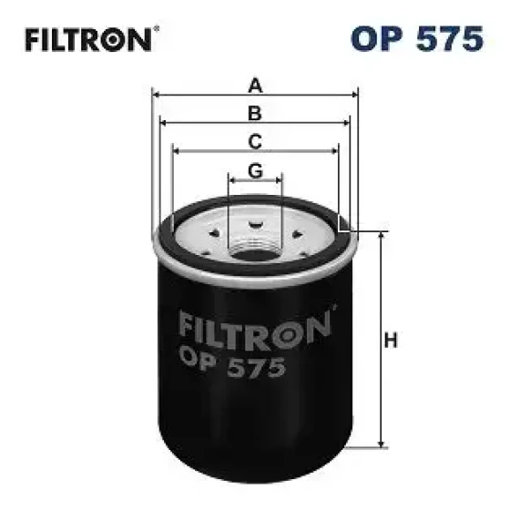 Filtron Yağ Filtresi – OP575/2 / OEM 1731840025 ürün görseli
