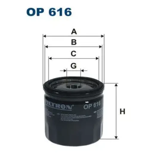 Filtron Yağ Filtresi – OP616 / OEM 030115561E ürün görseli