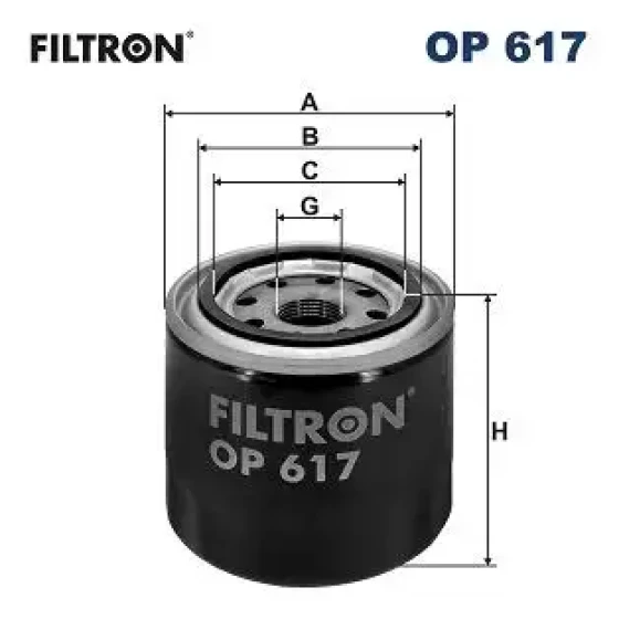 Filtron Yağ Filtresi – OP617/1 / OEM 2630035531 ürün görseli