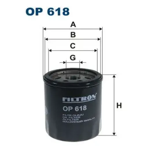 Filtron Yağ Filtresi – OP618 ürün görseli