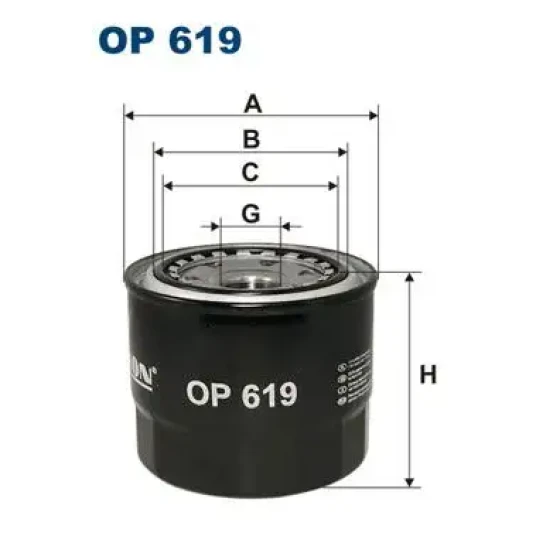 Filtron Yağ Filtresi – OP619/1 ürün görseli