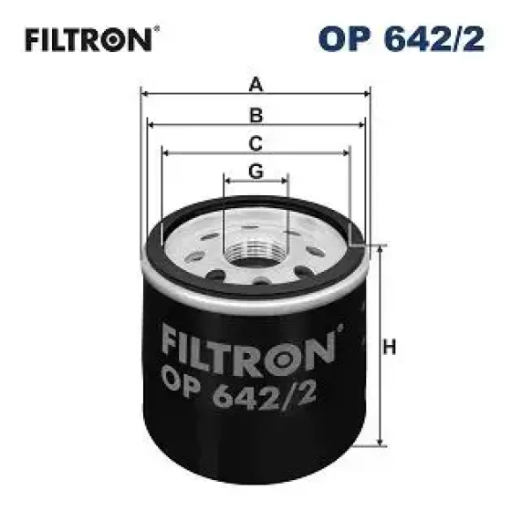 Filtron Yağ Filtresi – OP642/2 ürün görseli