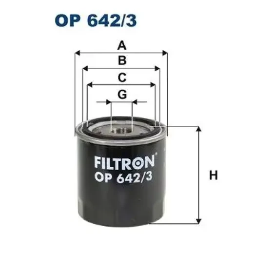 Filtron Yağ Filtresi – OP642/3 ürün görseli