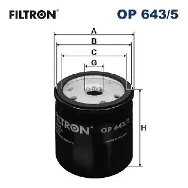 Filtron Yağ Filtresi – OP643/5