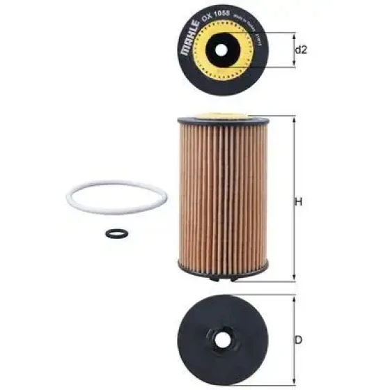 Mahle Yağ Filtresi – OX1058D ürün görseli