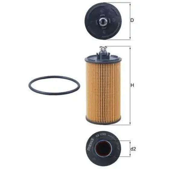 Mahle Yağ Filtresi – OX1245D / OEM 25195785 ürün görseli