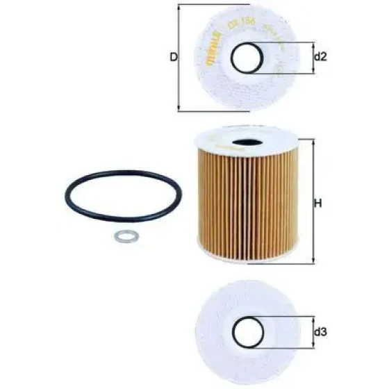 Mahle Yağ Filtresi – OX156D / OEM 11428513375 ürün görseli