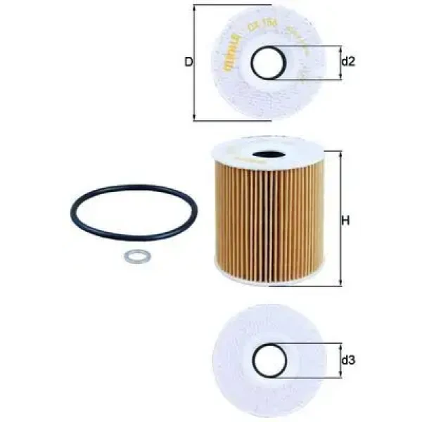 Mahle Yağ Filtresi – OX156D / OEM 11428513375