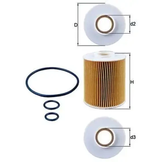 Mahle Yağ Filtresi – OX163/4D ürün görseli