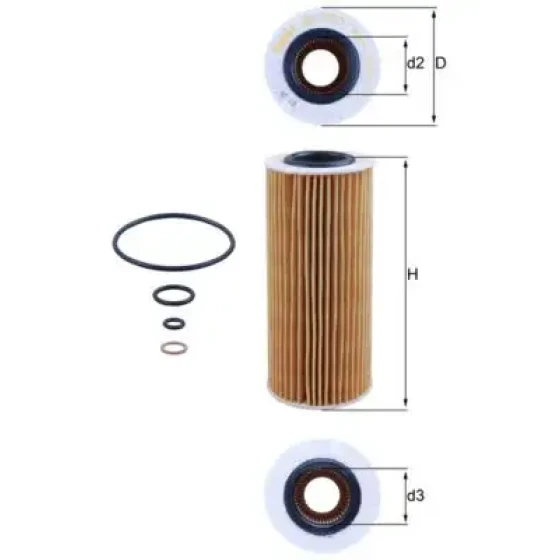 Mahle Yağ Filtresi – OX177/3D ürün görseli