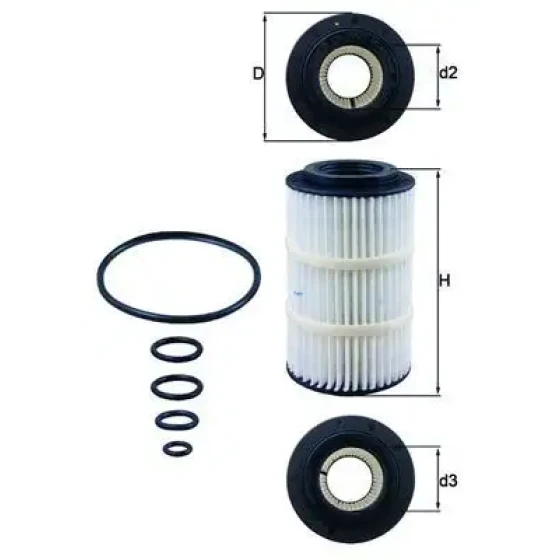 Mahle Yağ Filtresi – OX345/7D ürün görseli