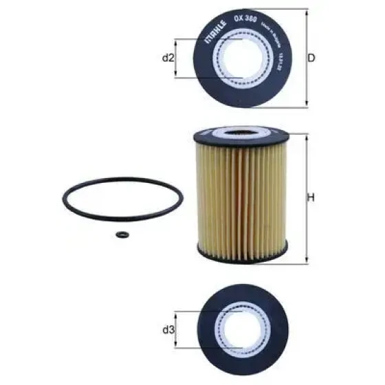 Mahle Yağ Filtresi – OX380D ürün görseli