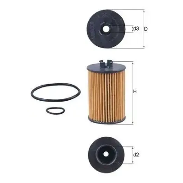 Mahle Yağ Filtresi – OX382D / OEM A2661800010