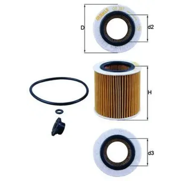Mahle Yağ Filtresi – OX387D1 / OEM 11427953125