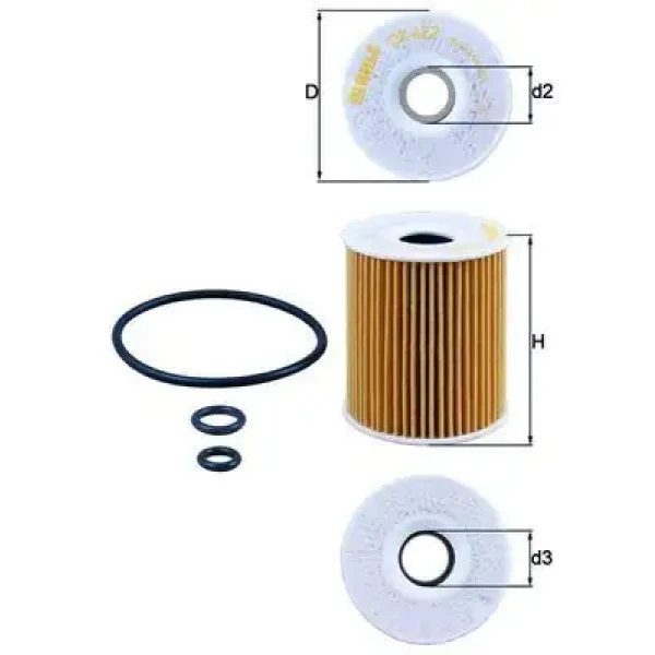 Mahle Yağ Filtresi – OX422D / OEM 03P115562