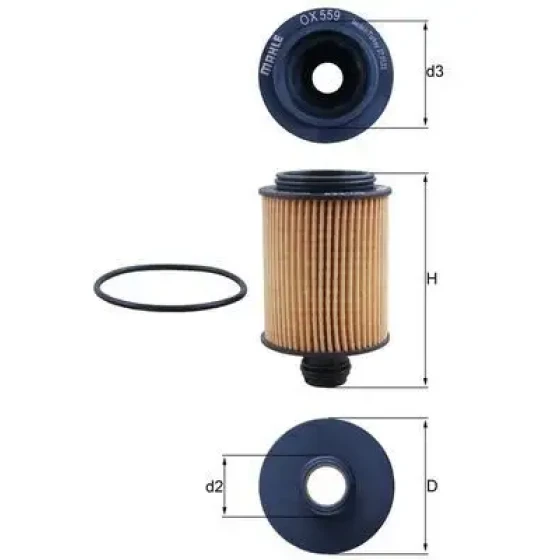 Mahle Yağ Filtresi – OX559D ürün görseli