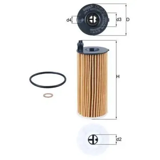 Mahle Yağ Filtresi – OX813/2D / OEM 11428575211 ürün görseli