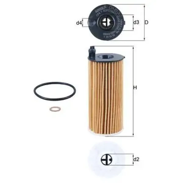 Mahle Yağ Filtresi – OX813/2D / OEM 11428575211