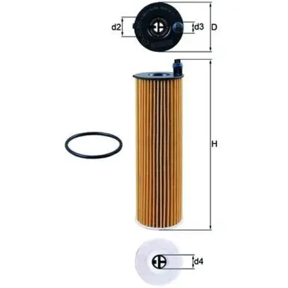 Mahle Yağ Filtresi – OX823/6D / OEM A6541840025 ürün görseli