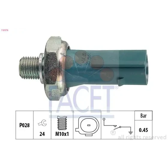 Facet Yağ Müşürü – 7.0174 / OEM 079919081D ürün görseli