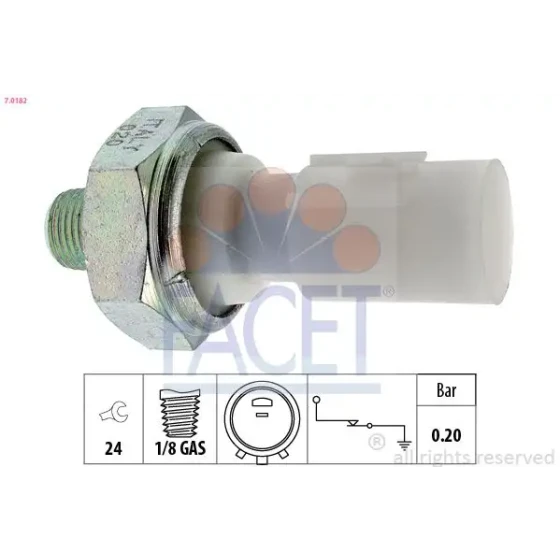Facet Yağ Müşürü – 7.0182 / OEM 9475002100 ürün görseli