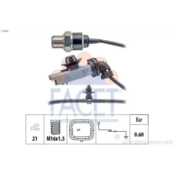 Facet Yağ Müşürü – 7.0199 / OEM 9670363580
