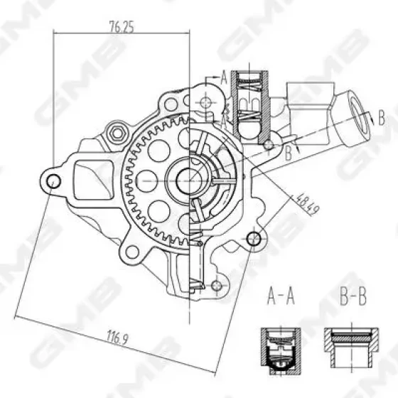 GMB Yağ Pompası – GOAS-54A / OEM A2711800801 ürün görseli