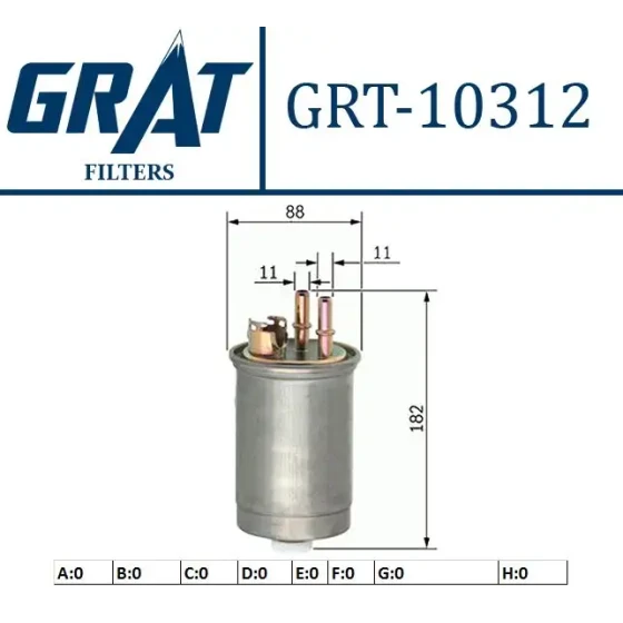 GRAT Yakıt Filtresi – 10312 / OEM 46531688 ürün görseli