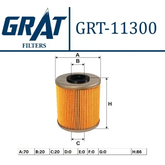 GRAT Yakıt Filtresi – 11300 / OEM 7701475229 ürün görseli
