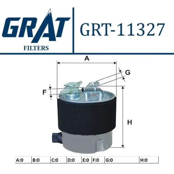 GRAT Yakıt Filtresi – 11327 / OEM 16400JD52A ürün görseli