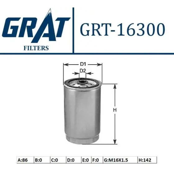 GRAT Yakıt Filtresi – 16300 / OEM 319224H001 ürün görseli