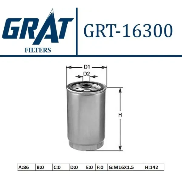 GRAT Yakıt Filtresi – 16300 / OEM 319224H001