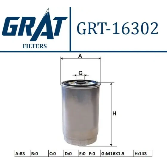 GRAT Yakıt Filtresi – 16302 / OEM 319222B900 ürün görseli