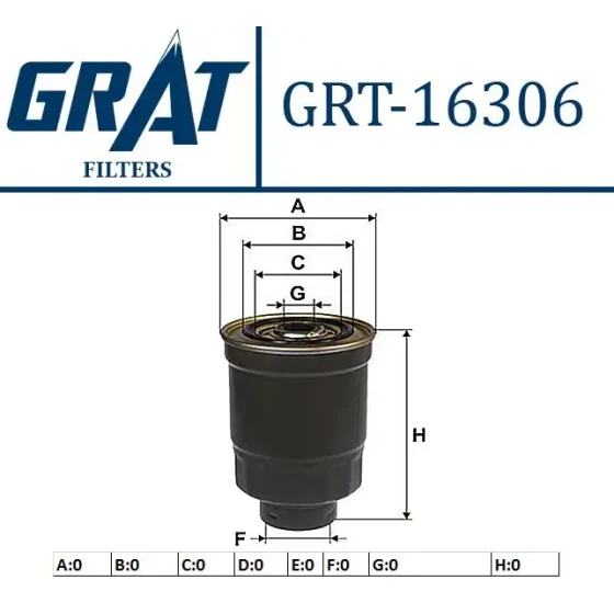 GRAT Yakıt Filtresi – 16307 / OEM MB220900 ürün görseli