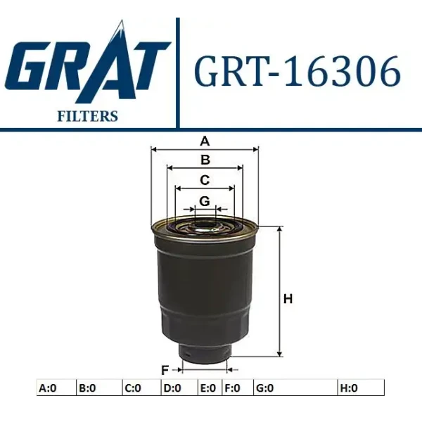 GRAT Yakıt Filtresi – 16307 / OEM MB220900