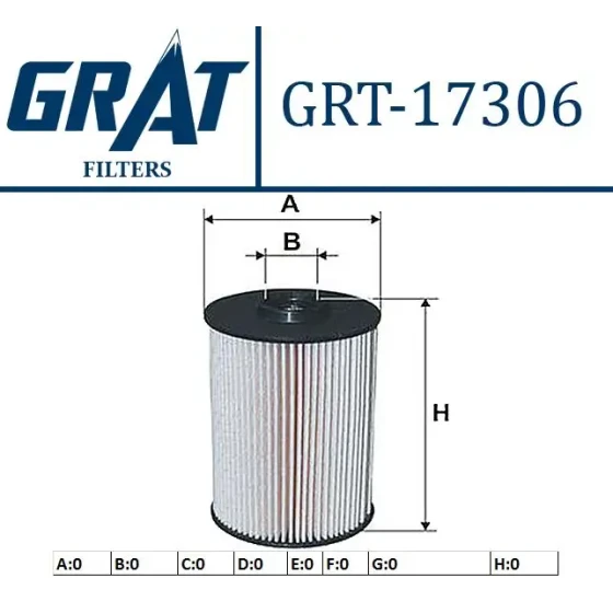 GRAT Yakıt Filtresi – 17306 / OEM 31336192 ürün görseli
