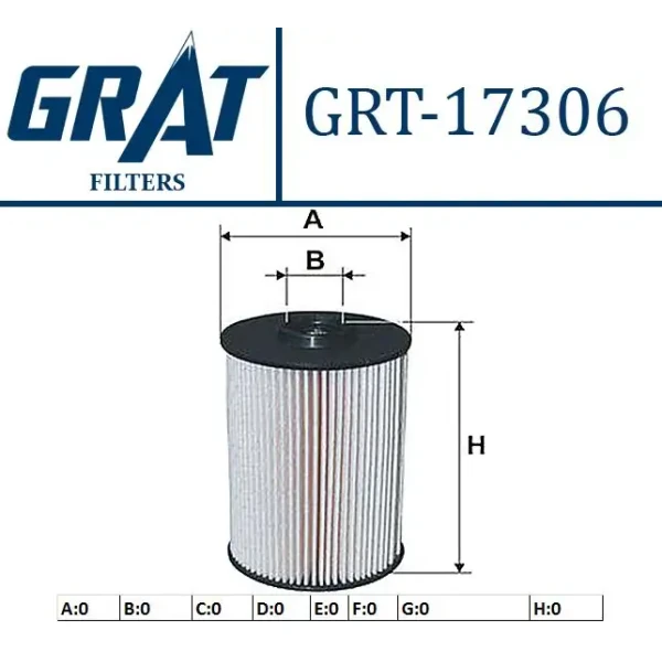 GRAT Yakıt Filtresi – 17306 / OEM 31336192