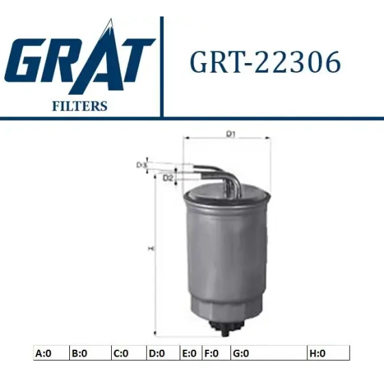 GRAT Yakıt Filtresi – 22306 / OEM A6460920501 ürün görseli