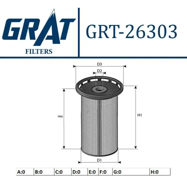 GRAT Yakıt Filtresi – 26303 / OEM 7N0127177