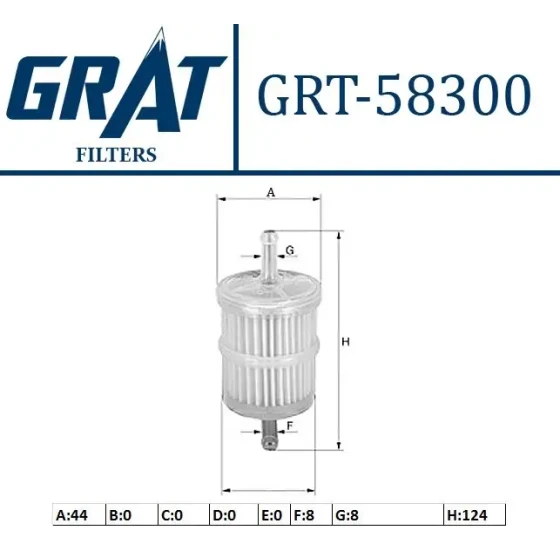 GRAT Yakıt Filtresi – 58300 / OEM 5000031168 ürün görseli
