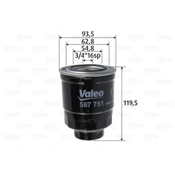 Valeo Yakıt Filtresi – 587751 / OEM 2339026160 ürün görseli
